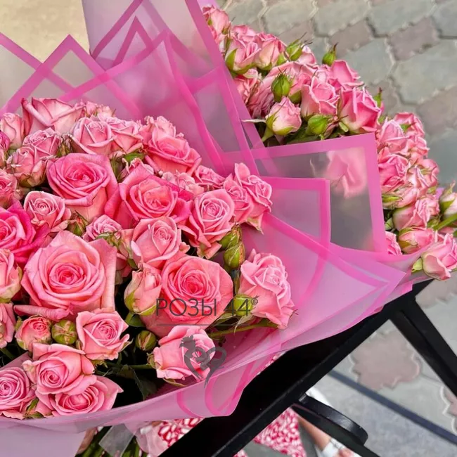 Монобукет из розовых роз &laquo;Для счастья&raquo;