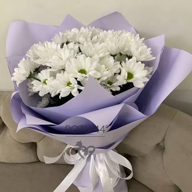 Монобукет из хризантем &laquo;Для самой любимой&raquo;