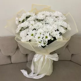 Букет из хризантем &laquo;Нотки нежности&raquo; от интернет-магазина «Розы 44» в Костроме