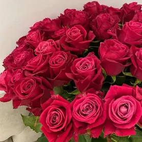 Монобукет из красных роз &laquo;Комплимент для той самой&raquo; от интернет-магазина «Розы 44» в Костроме