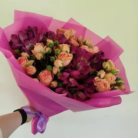Букет &laquo;Пурпур&raquo; от интернет-магазина «Розы 44» в Костроме