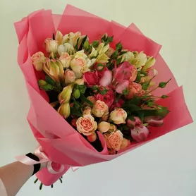 Букет &laquo;Малиновый закат&raquo; от интернет-магазина «Розы 44» в Костроме