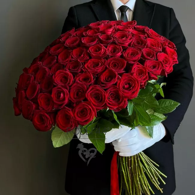 Монобукет из 101 розы &laquo;Для самой любимой&raquo;