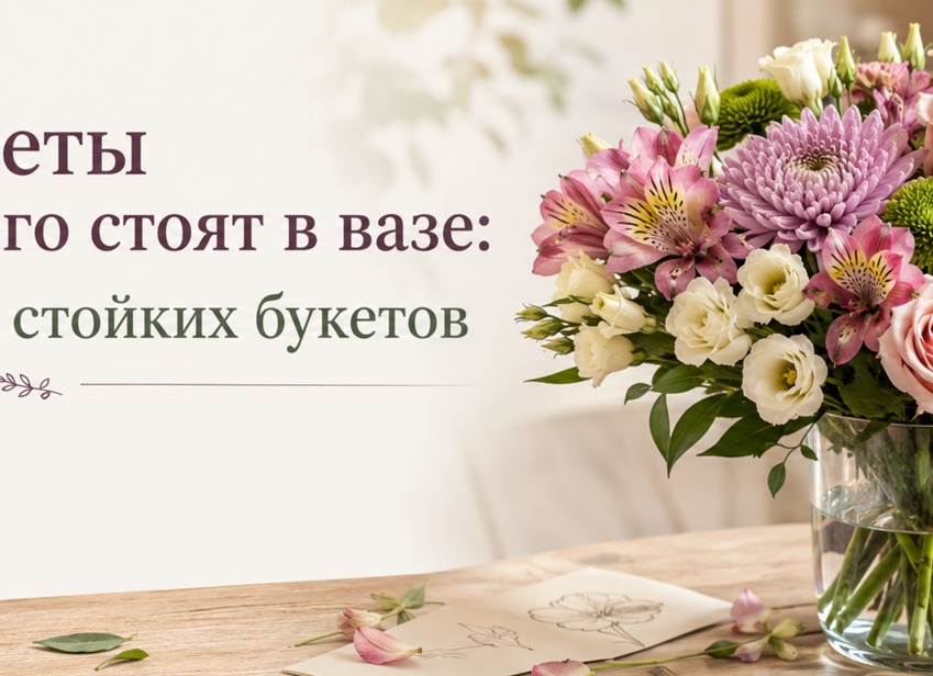 6 самых стойких цветов: какие букеты живут в вазе целый месяц?